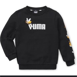 Puma‎ Hoodie Boys Black Crew Neck Insects Pullover Sweatshirt Sweater 3t